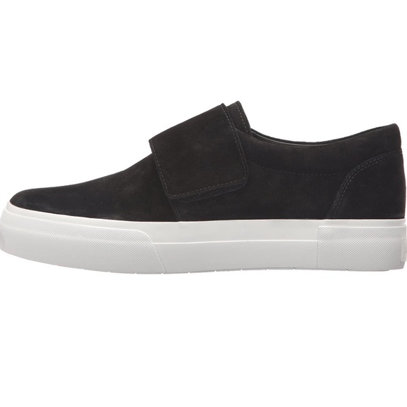 Vince Cage Slip On Suede Sneakers NWT Black 6 - Picture 3 of 4